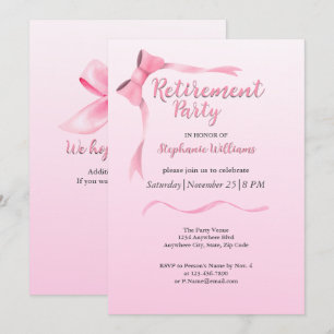 elegantes pinkfarbenes Party Einladung