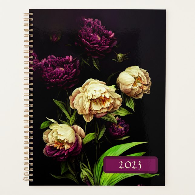 Élégantes pivoines et Roses (Devant)