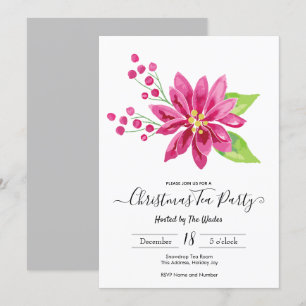 Elegantes Poinsettia Party Einladung