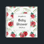 Elegantes Pomegranate Baby Shower Gift List Notebo Notizbuch<br><div class="desc">Dieses elegante Granatapfel Baby Duschgeschenk-List-Notebook ist ideal für eine moderne,  elegante Babydusche. Das weiche Blumendesign zeichnet sich durch das Aquarellpomegranat und grüne Blätter in niedlicher Anordnung aus. Personalisieren Sie sich mit dem Namen der Mutter,  die zu sein hat.</div>