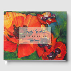 Elegantes Poppy Blume Vacation Rental Guest Book Gästebuch
