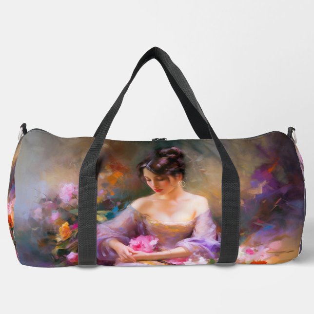 Elegantes Portrait Duffle Bag (Vorderseite)