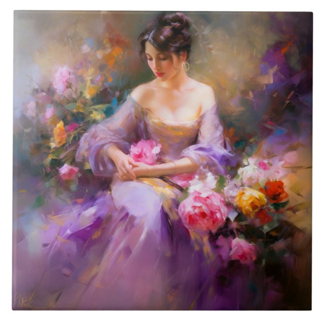 Elegantes Portrait Fliese (Vorderseite)