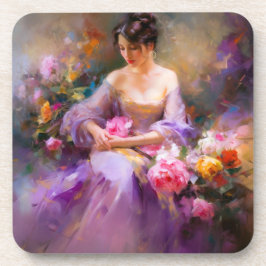 Elegantes Portrait Getränkeuntersetzer