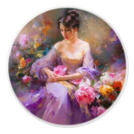 Elegantes Portrait Keramikknauf