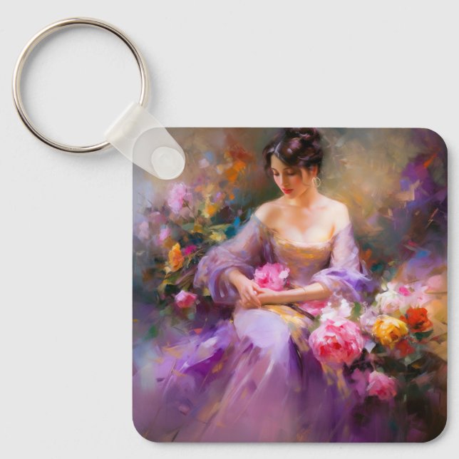 Elegantes Portrait Schlüsselanhänger (Vorderseite)