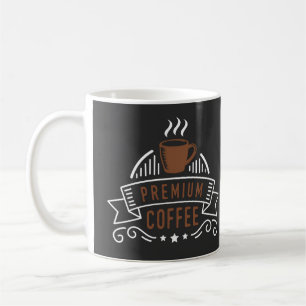 Elegantes Premium-Kaffeedesign-Logo Kaffeetasse