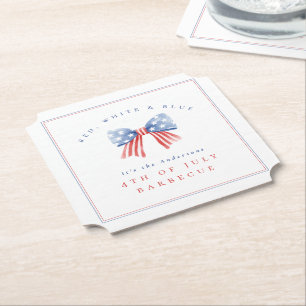 Elegantes Preppy-USA-Band - 4. Juli BBQ Untersetzer