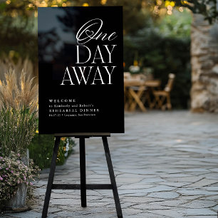 Elegantes Probe Dinner Schwarz Willkommen Acrylschild