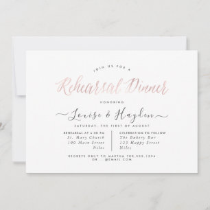Elegantes Probeessen, Blush Modernes Skript Ankündigung