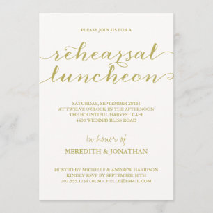 Elegantes Proben-Mittagessen Einladung