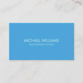 Elegantes Professionelles Blau Einfaches Minimum Visitenkarte