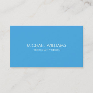 Elegantes Professionelles Blau Einfaches Minimum Visitenkarte