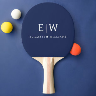 Elegantes Professionelles Einfaches Monogramm Mini Tischtennis Schläger