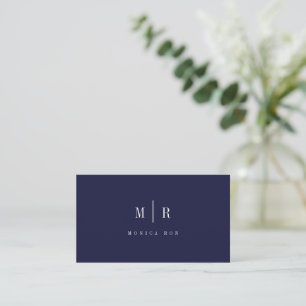 Elegantes Professionelles Einfaches Monogramm Mini Visitenkarte