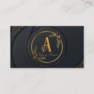 Elegantes Professionelles Einfaches Monogramm Mini Visitenkarte