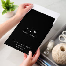 Elegantes Professionelles Einfaches Monogramm Schw