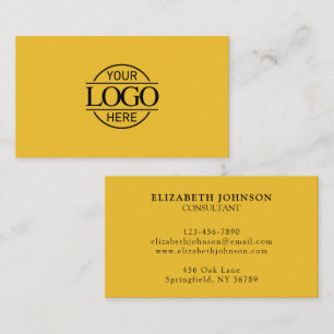 Elegantes professionelles gelbes Firmenlogo Visitenkarte