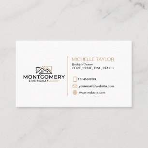 Elegantes professionelles Immobilien-Logo Makler Visitenkarte