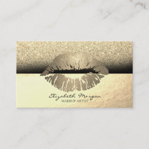 Elegantes professionelles Monogramm Gold Glitter L Visitenkarte