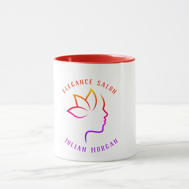 Elegantes Profil Personalisiert Salon Tasse (Zentrum)