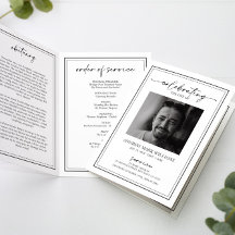 Elegantes Programm zur Beerdigung