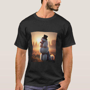 Elegantes Pudelporträt mit Zylinder - Stylisher Hu T-Shirt