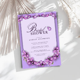 Elegantes Purplemoon Lilac Arch Floral Brautparty Einladung