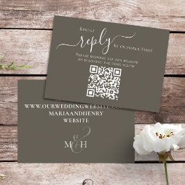 Elegantes QR Code UAWG Online-Kalligrafieschrift Begleitkarte