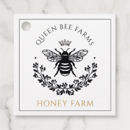 Elegantes Queen Bee Schwarz-weiß Gold Business Geschenkanhänger
