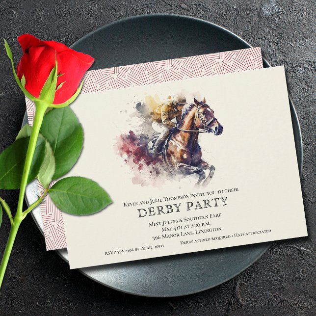 Elegantes Race Horse Derby Party Einladung (Von Creator hochgeladen)