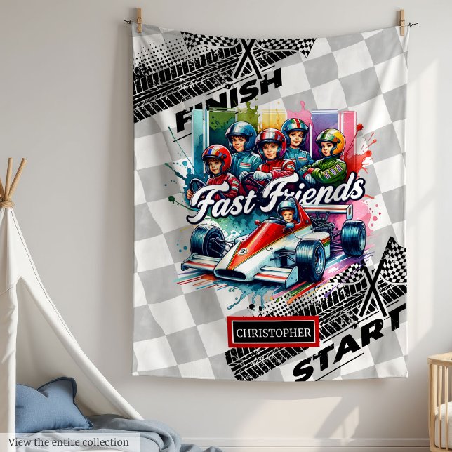 Elegantes Racing Blanket Sport Auto Boy Driving Fleecedecke (Elegant Racing Blanket Sport Car Boy Driving)