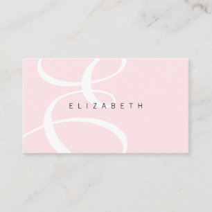 Elegantes, raffiniertes, rosafarbenes Minimal-Mono Visitenkarte