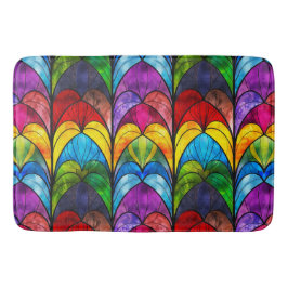 Elegantes Rainbow-gestanztes Glasmuster Badematte