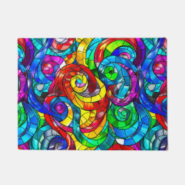 Elegantes Rainbow-gestanztes Glasmuster Fußmatte