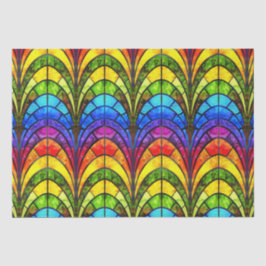 Elegantes Rainbow-gestanztes Glasmuster Seidenpapier