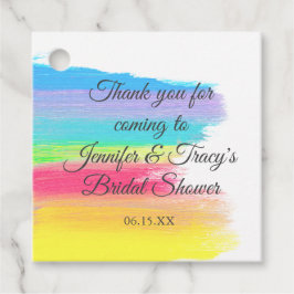 Elegantes Rainbow Personalisiertes lesbisches Brau Geschenkanhänger