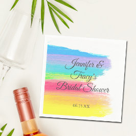 Elegantes Rainbow Personalisiertes lesbisches Brau Serviette