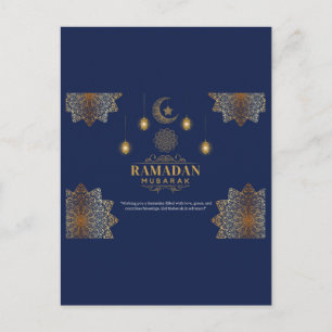Elegantes Ramadan-Grußlicht Postkarte