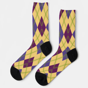 Elegantes Raute Muster für Golfliebhaber Socken