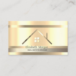 Elegantes Real Anwesen Gold gestreiftes Haus Dachz Visitenkarte