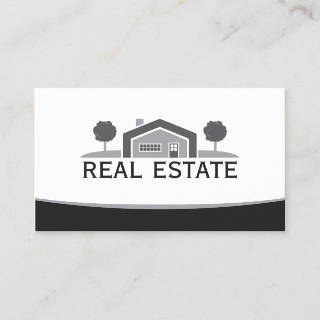Elegantes Real Anwesen, Hauslogo, Realtor Visitenkarte (Vorderseite)