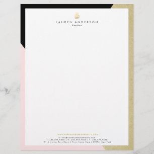 Elegantes Realtor Broker Letterhead Stationär Briefbogen