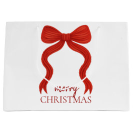 Elegantes Red Bow Christmas Party - Große Geschenktüte