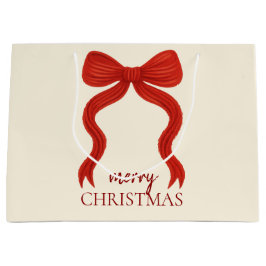 Elegantes Red Bow Christmas Party - Große Geschenktüte