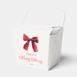 Elegantes Red Coquette Bow Brautparty Geschenkschachtel