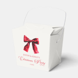 Elegantes Red Coquette Bow Weihnachts-Party Geschenkschachtel