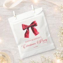 Elegantes Red Coquette Bow Weihnachts-Party