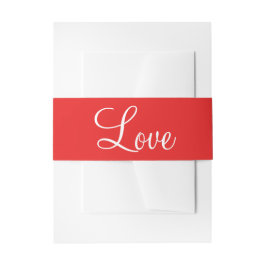 Elegantes Red Wedding Romantic Liebe Brautparty Einladungsbanderole