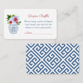 Elegantes Red White Blue Baby Duwer Diaper Raffle Begleitkarte